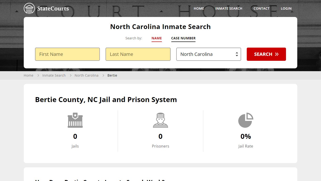 Bertie County, NC Inmate Search - StateCourts